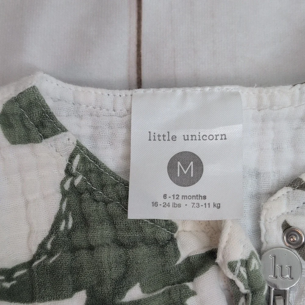 Little Unicorn Cotton Muslin Wearable Blanket Sleep Sack Dino Friends 6-12 Month